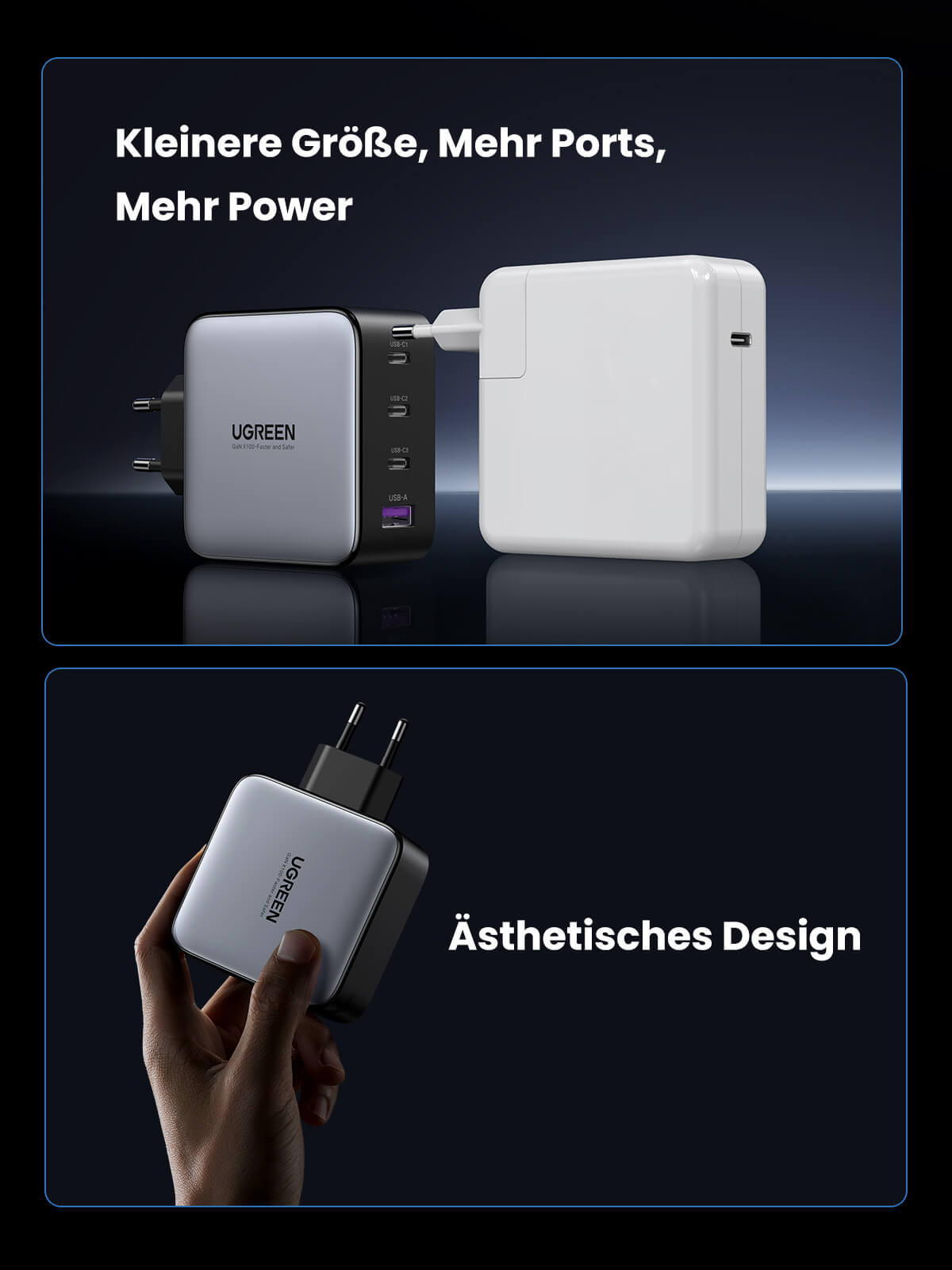 Ugreen 100W USB C Ladegerät Super tragbar