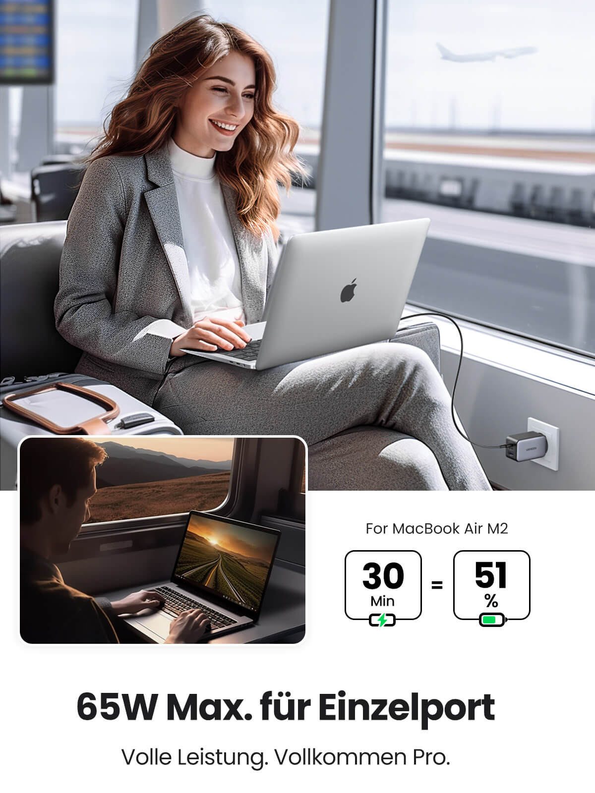 Ugreen  65W Max.fur Einzelport