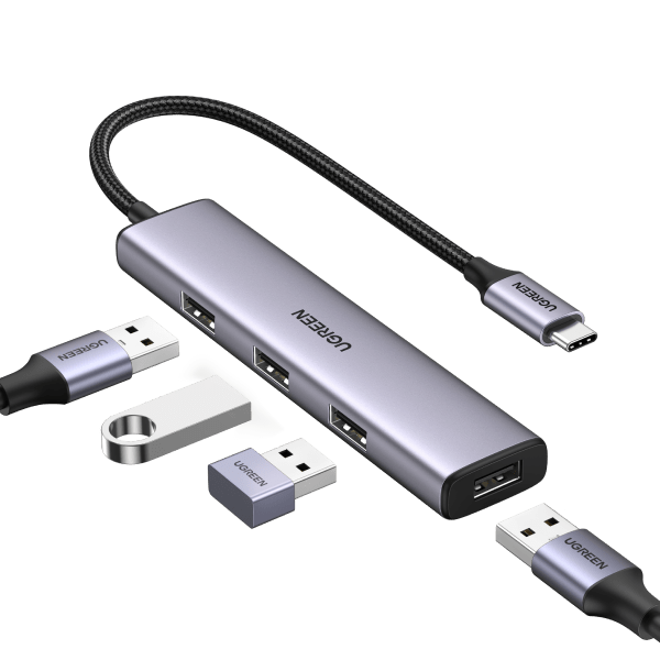 UGREEN Ultra Slim USB C Hub mit 4 Port USB 3.0