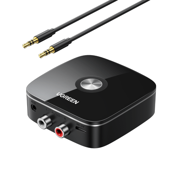 Bluetooth Empfänger Audio Receiver KFZ Adapter AUX Auto Klinke USB Kabel  Schwarz