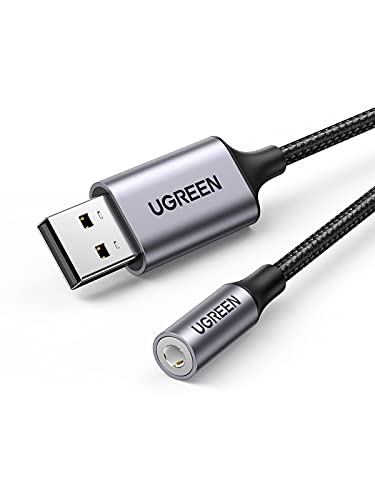 UGREEN USB auf 3.5mm Klinke Adapter USB Soundkarte Adapter