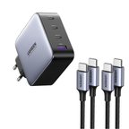 UGREEN 65W USB - C GaN Ladegerät + 60W USB - C Ladekabel*2 - Bundles