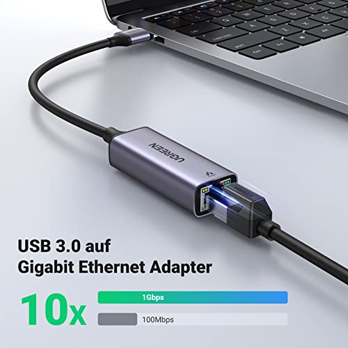UGREEN USB 3.0 LAN Adapter 10/100/1000 Mbps Ethernet Adapter Gigabit Netzwerkadapter