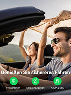 UGREEN Aux Bluetooth Adapter Auto für Freisprechanruf und Wireless Musik Bluetooth 5.0 Empfänger Klinke