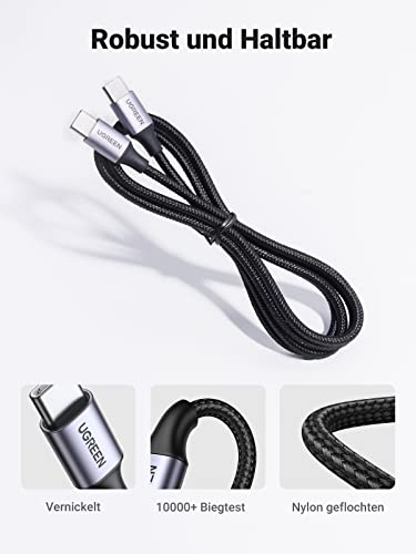 UGREEN USB C auf USB C Kabel 60W PD 3.0 QC 4.0/4.0+ USB-C Ladekabel