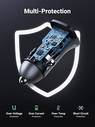 UGREEN Zigarettenanzünder USB C 30W Auto Ladegerät PD&QC 3.0