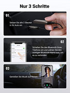 UGREEN Aux Bluetooth Adapter Auto für Freisprechanruf und Wireless Musik Bluetooth 5.0 Empfänger Klinke