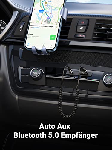 UGREEN Aux Bluetooth Adapter Auto für Freisprechanruf und Wireless Musik Bluetooth 5.0 Empfänger Klinke