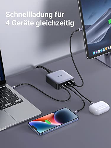 UGREEN Nexode 65W USB C Ladegerät GaN USB C Netzteil 4 Port PD Charger kompatibel