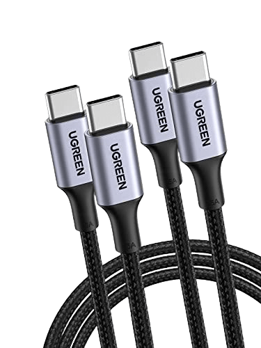 UGREEN 100W USB C auf USB C Kabel 2 Stück PD3.0 QC 4.0/4.0+ USB-C Ladekabel 5A/20V kompatibel - Ladekabel
