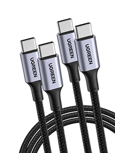 UGREEN 100W USB C auf USB C Kabel 2 Stück PD3.0 QC 4.0/4.0+ USB-C Ladekabel 5A/20V kompatibel