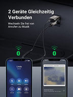 UGREEN Aux Bluetooth Adapter Auto für Freisprechanruf und Wireless Musik Bluetooth 5.0 Empfänger Klinke