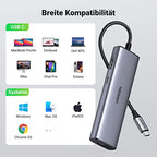 UGREEN USB C Hub 7 in 1 Docking Station mit 4K，30Hz HDMI