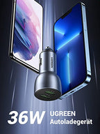 UGREEN USB 36W KFZ Ladegerät QC 3.0mit 1m USB-C Kabel
