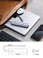 UGREEN USB-C Hub (4K@30Hz, 5Gbps, 5-in-1) zeigt sich als docking station kompakt und leicht, ideal zum Mitnehmen im Alltag oder auf Reisen.