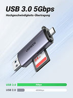 UGREEN USB 3.0 Micro SD Kartenleser OTG Aluminum