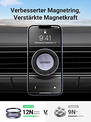 UGREEN Handyhalterung Auto Magnet mit Metallring kompatibel