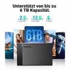 UGREEN Festplattengehäuse 2,5 Zoll USB 3.0 SATA Gehäuse mit USB 3.0 Kabel, werkzeugfreie Montage