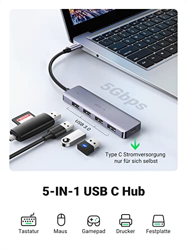 UGREEN USB C Hub mit 4 Ports USB 3.0 Adapter OTG