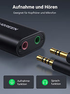 UGREEN Externe USB Soundkarte Klinke
