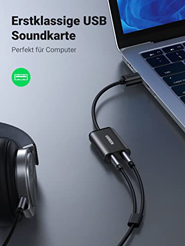 UGREEN Externe USB Soundkarte Klinke