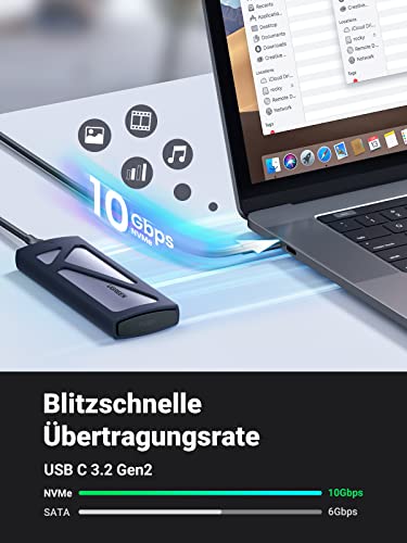 UGREEN NVMe M.2 Gehäuse USB 3.2 NVMe SSD Gehäuse-Adapter