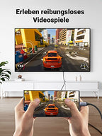 UGREEN USB C auf HDMI Kabel 4K 60Hz 2m Thunderbolt 3/USB C 3.1 HDMI Kabel UHD Geflochten-Aluminium