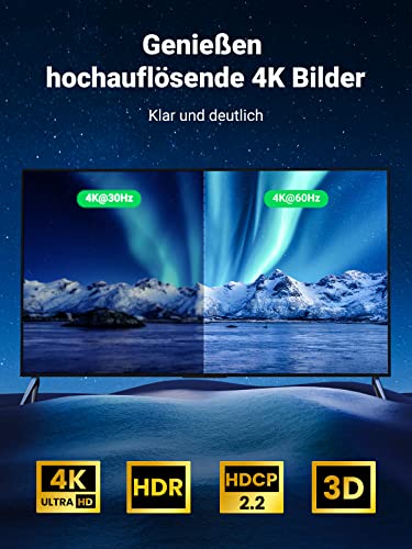 UGREEN 2 IN 1 Out HDMI Umschalter 4K@60Hz HDMI Splitter