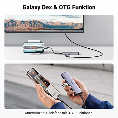 UGREEN USB C Hub 7 in 1 Docking Station mit 4K，30Hz HDMI
