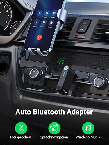 UGREEN Aux Bluetooth Adapter Auto für Freisprechanruf und Musik Hören