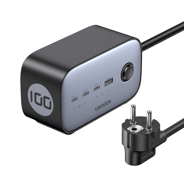 UGREEN DigiNest Pro 100W USB C Steckdosenleiste GaN USB C Ladegerät USB 2-Fach Steckdose