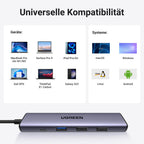 UGREEN Revodok PD 100 W 4K HDMI USB-C Hub,universelle kompatibilitat