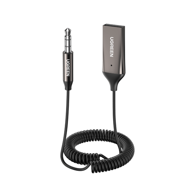 UGREEN Aux Bluetooth Adapter Auto für Freisprechanruf und Wireless Musik Bluetooth 5.0 Empfänger Klinke