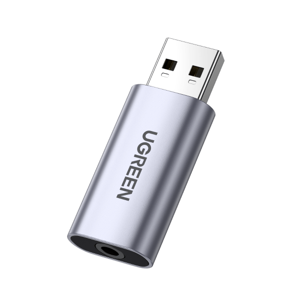 UGREEN USB Externe Soundkarte 2 in 1 USB auf 3,5 mm Buchse Klinken