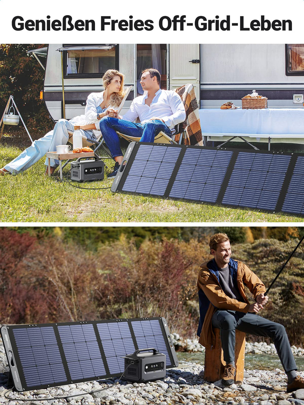 UGREEN Faltbares Solarpanel Schnellaufladung（200W）