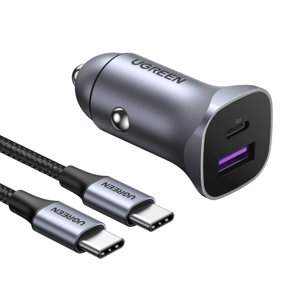 UGREEN PD3.0 & QC3.0 Autoladegerät (30W, Dual-Ports)