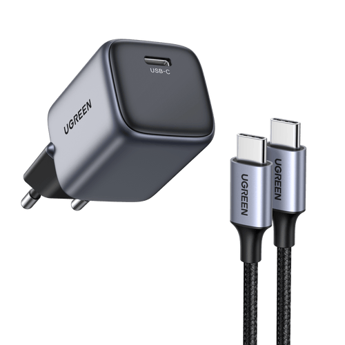 UGREEN Set-Angebot: 30W USB-C Ladegerät + 60W USB-C Kabel (1M )