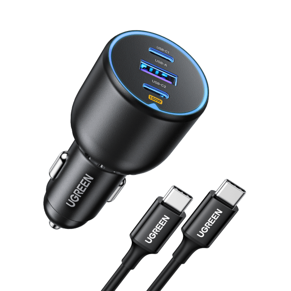 UGREEN Zigarettenanzünder USB C 130W USB C Autoladegerät 3-Port KFZ Ladegerät