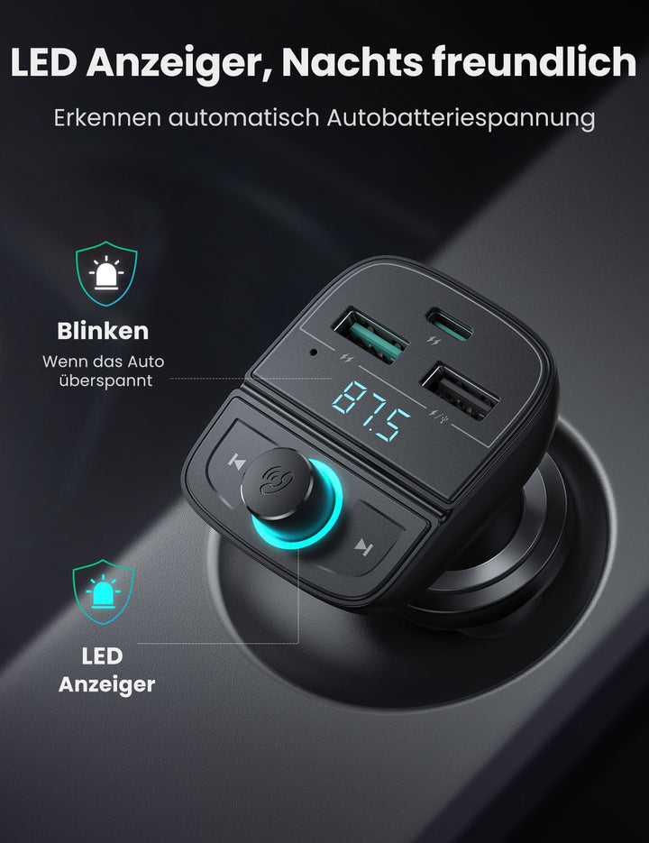 Auto Bluetooth Kabelloser FM Transmitter MP3 Player USB Ladegerät –  Daffodil Germany GmbH