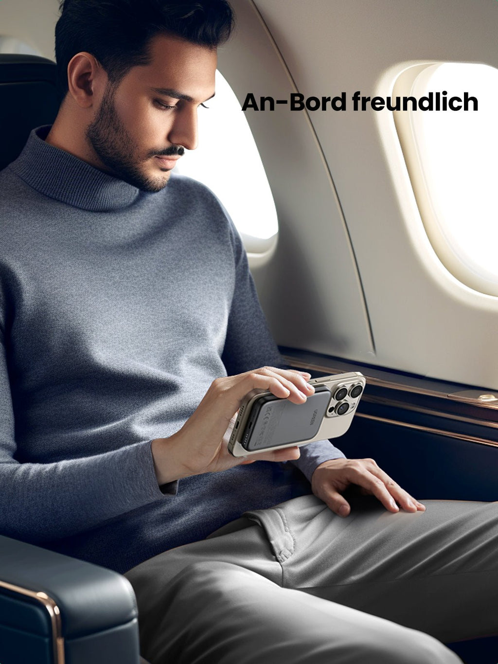 UGREEN Magnetische Kabellose Powerbank 10000mAh mit USB-C Kabel ist als powerbank magsafe-freundlich und an-bord-geeignet für unbeschwertes Reisen.