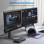 Die UGREEN Revodok Max 208 Dockingstation fungiert als leistungsstarker usb hub und ermöglicht erweiterte Dual-Display-Setups für macOS und Windows mit stabiler Bildübertragung.