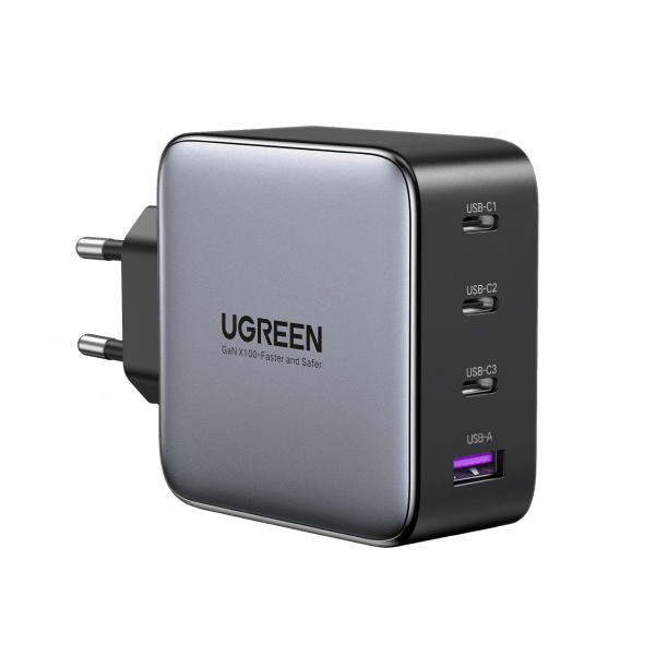 Ugreen 100W USB C Ladegerät 4-Ports GaN Wandladegerät