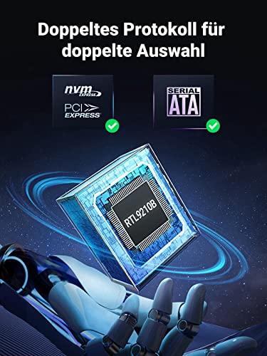 UGREEN M.2 SSD Adapter USB 3.2 10 Gbps Gen2 Aluminium Gehäuse